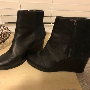 TOMS wedge booties